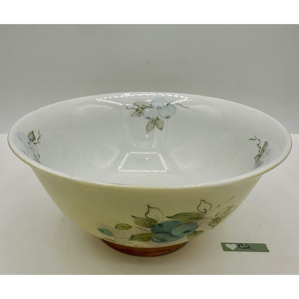 Vintage Hand Painted Floral Bowl Made in China 6.5” Pastel Porcelain Decor